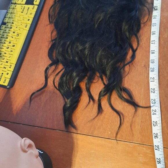 NEW ! Long Hair 27 inch Curly Wig Black